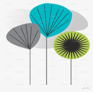 M#century Modern Seed Pods Fabric - Mcm 5 Canvas Shower Curtain #441457