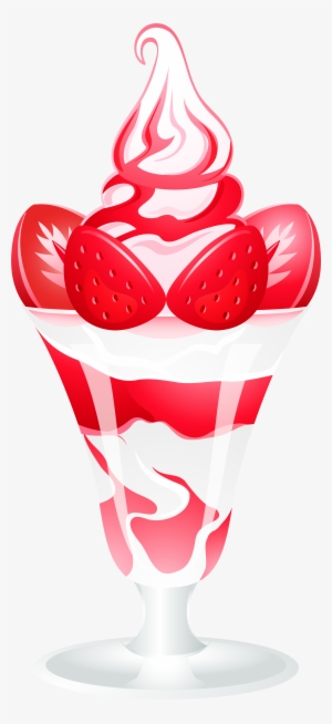 Sundae Clipart Banner - Strawberry Ice Cream Clipart #441703