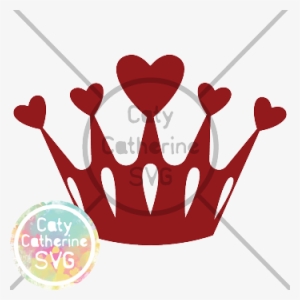Heart Crown Princess Svg Cut File #442528