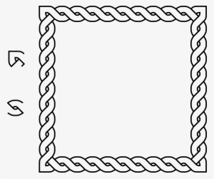 Barbed Wire Rounded Square Frame Border Icons Png - Line Celtic Knot Border #442761