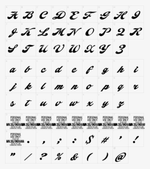 Font Characters - Fonte De Texto Indiana #443105