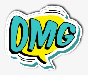 Comic Book Words Omg Vinyl Die Cut Sticker - Comic Book Words Png #443416