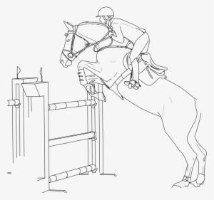 28 Collection Of Hunter Jumper Horse Coloring Pages - Horse Show Jumping Drawing #443856