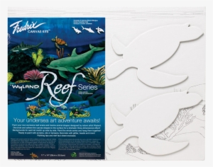 View Larger Image - Fredrix T2594 Sea Turtles Reef Series Canvas Kit #443941