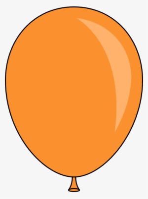 Balloon Orange - Single Balloon Clip Art #444055