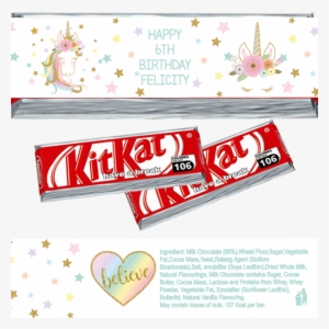 Unicorn Glitter Effect Kitkat Wrappers - Kit Kat #444056