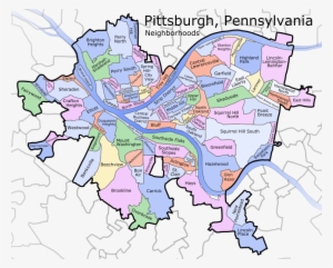 The Battle Of Pennsylvania - Pittsburgh Neighborhood Map #444249