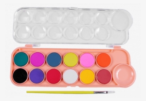 Ypx Water Color Cakes 12 Color Set With Brush, 2342 - Eye Shadow #444520