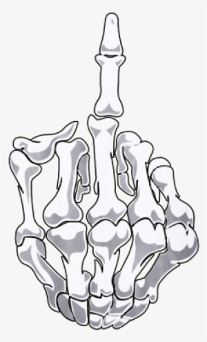Skeleton Hand Tumblr - Skeleton Middle Finger Png #444742