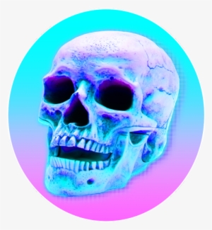 Vaporwave Skull Png #444934