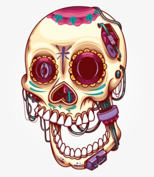 Modern Sugar Skull By Dras Tres Www - Calavera #445033