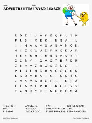 Adventure Time Word Search Main Image #445085 Adventure Time Word Search Main Image #445085