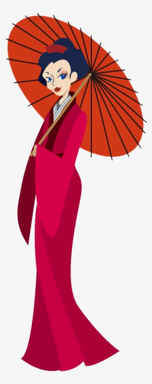 Japanese Clipart Transparent - Japanese Woman Clipart #445276