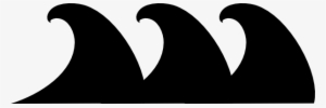Wave Clipart Black And White - Wave Vector Png Black #445320