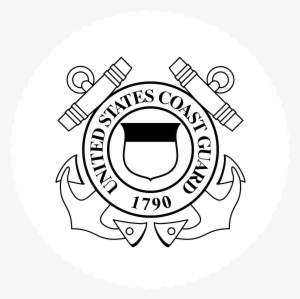 United States Coast Guard Logo Black And White - Coast Guard Emblem #445435