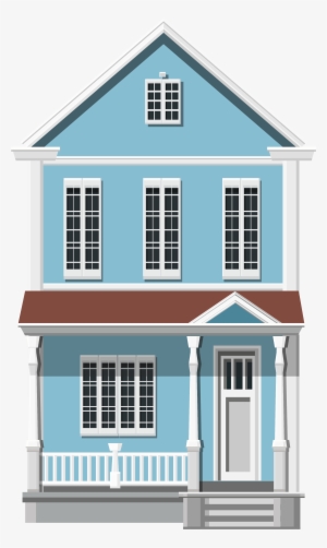 Blue House Png Clip Art - Clip Art #445916