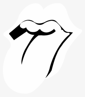 Rolling Stones Logo Black And White - Logo #446279