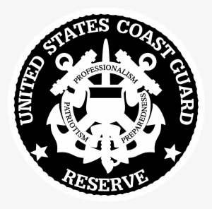 United States Coast Guard Reserve Logo Black And White - Uscg Reserve Throw Blanket #446514