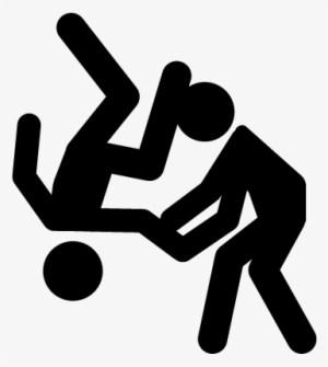 Olympic Judo Couple Silhouette Vector - Judo Icon Png #446631