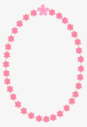 Free Digital Flower Frames Scrapbooking Paper And Stickers - Pink Oval Frame Png #446705