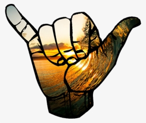 Follow Us - Yellow Hang Loose Sticker #446967