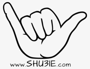 Shaka Drawing Good Vibes - Line Art #447425