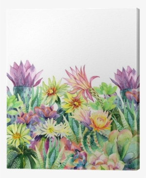 Blooming Background Canvas Print - Watercolor Painting #447882
