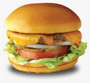James Cheeseburger - Burger With Lettuce Tomato And Onion #448483
