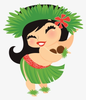 Clip Art Hawaiian Aloha Tropical Pinterest - Cartoon Hula Dancers #448492