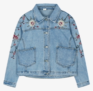 Itgirl Shop Roses Cute Embroidery Denim Jacket Aesthetic - Clothing #448721