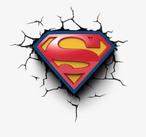 Superman Logo Png Image Background - 3d Deco Light Superman Logo #449497
