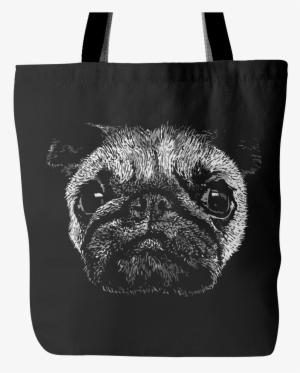 Pug Face Tote Bag - Tote Bag #449703