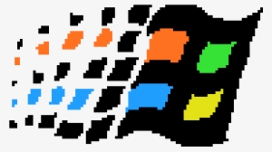 Old Windows Logo - Windows Logo Pixel Art #4400096
