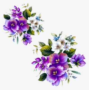 Floral Design Flower Purple - Png Flower Pattern Purple #4402491