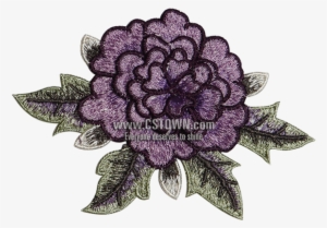 Small Purple Flower Embroider Patch For Simple Fashion - Dahlia #4402792