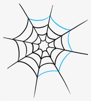 How To Draw Spider Web With Spider - Spider Web Drawing #4403061