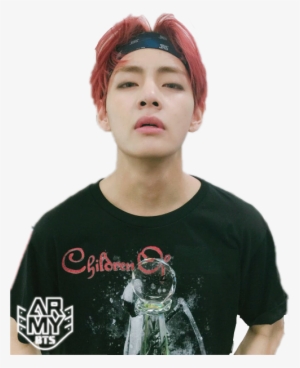 Kim Taehyung Red Hair Png's By Kikaxd99 - Tae In Headband #4403649