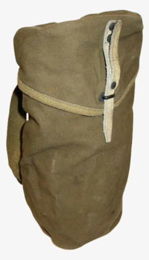 French Olive Gas Mask Bag Leather Closure - Leather #4403655