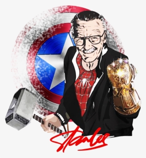 Stan Lee In Spider Man Thanos Infinity Gauntlet Shirt, - Stan Lee #4404482