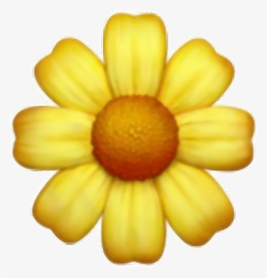 Daisy Yellow Flower Cute Tumblr Overlay Interesting - Flower Emoji Transparent Background #4404650