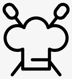 Chef Hat With Spoons Vector - Chef Hat Witj Spoon Icons #4405367