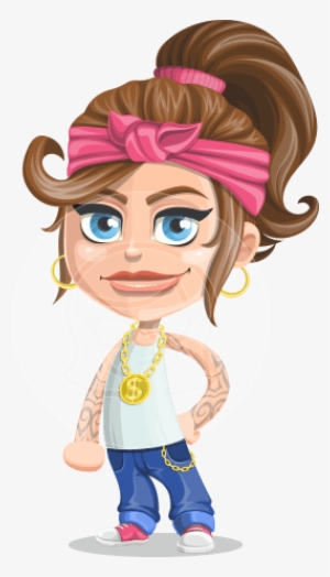Babyb The Cute Gangster Girl - Cute Girl Cartoon Png #4405614