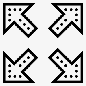 The Expand Icon Is Made Up Of Four Arrows, The Arrow - Transicion Png #4406716