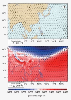 Mean Differences Of Analysis Wind Field At 500 Hpa - Map #4407286
