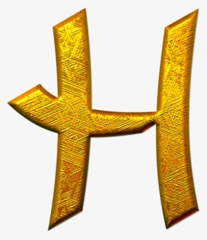 Letras H En Dorado #4407361