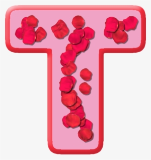 Rose Petals Letter T #4407856