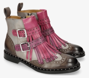 Ankle Boots Sally 93 Stone Morning Grey Eggplant Pink - Melvin Hamilton Sally 93 Mid Boots #4411577