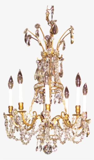 Antique Victorian 8 Light Crystal Chandelier Circa - Chandelier #4411773