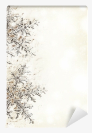 Snowflake Beige Decorative Border Wall Mural • Pixers® #4412372