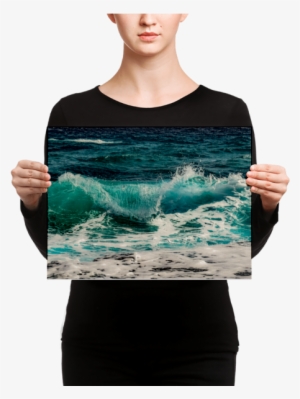 Ocean Waves Photography Canvas - Black Mask Fawn French Bulldog Is Ready #4413173